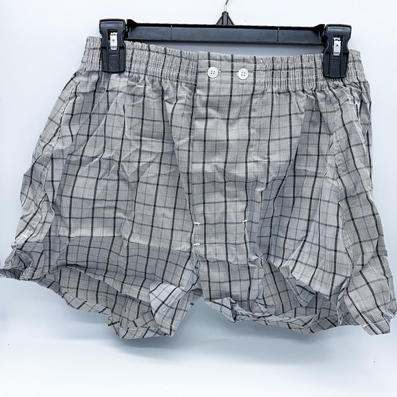 3-Pack NORDSTROM 100% Cotton Classic Fit Woven Boxer in Black-White Plaid Plack - Picture 6 of 14